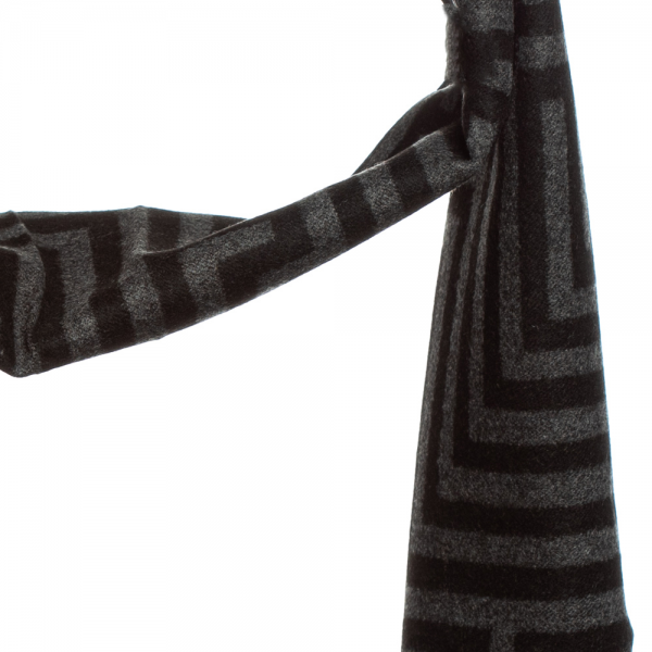 Мъжки шал Zamia черен цвят със сиво, 2 - Kalapod.bg